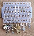 Angelynn's Earring Angel Hanging Wall Mount Pierced Earring Organizer ~ Earring Holder Tree Stand ~ Earring Caddy Rack ~ Jewelery Booth Display Stands ~ Earing Holder ~ Ear Ring Display ~ Jewelry Organizer ~ Jewellery Storage Rack (Frosted)