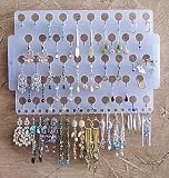 Angelynn's Earring Angel Pierced Earring Holder Tree Stand ~ Jewelry Organizer Storage Display Caddy ~ Earring Rack (Frosted Translucent Lexan)