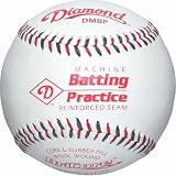 Diamond Machine Batting Practice Baseball with Flat Seams, Dozen