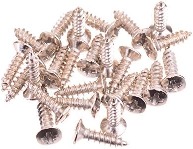 Chrome Guitar Pickguard Screws 25 Pieces Included