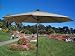 News Solar Powered 9' Tan Patio Umbrella W/ Tilt 32 Super Bright LED Lights