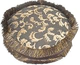 Throw Pillow 12 Inch Round Brush Black