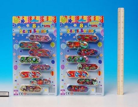Childrens Toyshop  Toys : Mini Finger Skate Boards 8/Card (D93339C) 2 Per Pack