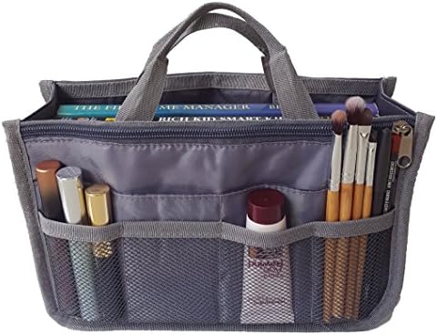 RW Collections Handbag Organizer, Liner, Sturdy Nylon Purse Insert (Large, Grey)