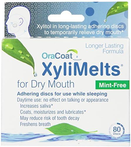 XyliMelts for Dry Mouth, Mint-Free, 80-Count Box by Orahealth