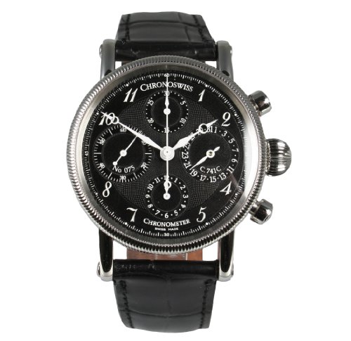 Herrenarmbanduhr Chronoswiss Kairos Automatik Chronometer CH 7523 schwarz schwarz
