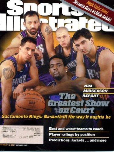 Sports Illustrated February 19, 2001 Sacramento Kings Cover, Allen Iverson/Philadelphia 76ers, Illinois Basketball, Rick Ankiel/St. Louis Cardinals, Tiger Woods
