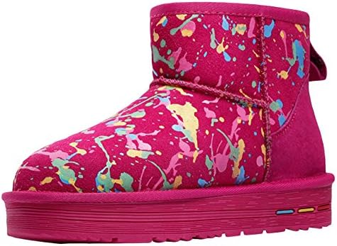 Cheruna Women's Print Warm Snow Boots 36 EU Rose Red