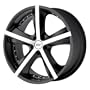American Racing Phantom AR882 Matte Black Machined Wheel (20x9"/5x4.75")