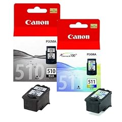 2x Original Tintenpatrone Canon Pixma MX 340, 350, 360, 410, 420 - 1x BLACK, 1x COLOR + 100 Blatt Ti-Sa Fotocards 10x15 cm 210g glossy -