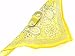 Pet Collar Bandanna in Yellow