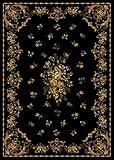 Traditional Area Rug, Home Dynamix Royalty 3ft 7in by 5ft Black.