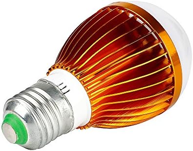 Big E27 5W LED 5LED Plant Grow Hydroponic Lighting Power Saving Indoor LED Bulb Lamp Light Spotlight (3 Red LED + 2 Blue LED) -Golden