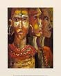 Ancestors - Mini Art Poster / Print (African Art) (Size: 16" x 20")