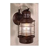 Classic Nautical - 1 Light Nautical Outdoor Lighting Wall Lamp Fixture - Bronze - Glass - B2558