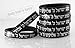 7 SHEMA ISRAEL BLACK Bracelets Jewish Kabbalah Hebrew Rubber Cuff Wristbands LOT