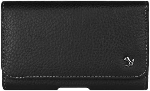 Men's Leather Holster Case for Sony Xperia C5 Ultra / T2 Ultra / Z5, Black