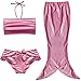 iEFiEL Girls 3pcs Swimmable Mermaid Tail Costume Swimwear Princess Bikini Swimsuit