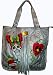 Ed Hardy Purse Tote Handbag Silver w/ Rhinestones