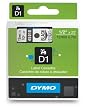 DYMO Labeling Tape, D1, Split Back, Adhesive, Easy Peel, 1/2"x23', Black Print  on Clear Tape