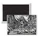 A Buddhist Temple, an illustration from.. - 3x2 inch Fridge Magnet - large magnetic button - Magnet
