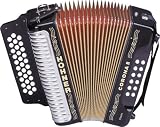 Hohner HA3522 Corona II Classic Diatonic Accordion, Jet Black