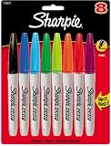 Sharpie Grip Fine Point Permanent Markers Assorted Colors 8 Pack (1738522)
