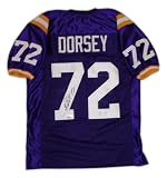 Glenn Dorsey Autographed Jersey - LSU Tigers Purple - Autographed NFL Jerseys