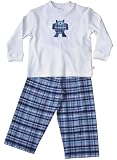 Boys Monster Pyjamas. Jersey top and brushed woven Bottoms