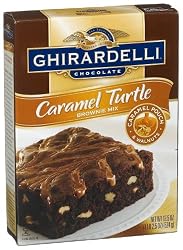 Ghirardelli Chocolate Caramel Turtle Brownie Mix, 18.5-Ounce Boxes (Pack of 12)