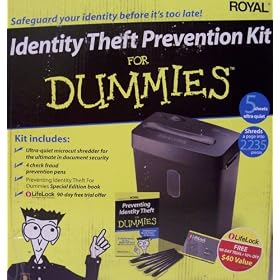 Identity Theft Prevention Kit for Dummies with Microcut Shredder for Ultimate Document... by Royal