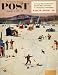 1957 Cover Saturday Evening Post Ice Fishing Shanty Anglers Antique Car Dohanos - Original Cover