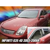 Infiniti G35 Sedan 03 04 05 06 Side Window Rain Wind Deflectors Visors by Team Industries