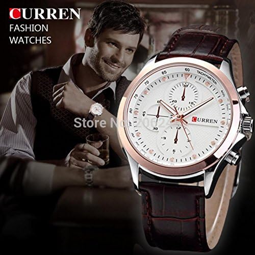 SunShine Day Curren Luxury Brand Men Watches Casual Leather Strap Waterproof Clock Male Quartz Fashion Wristwatch Relogio Masculino