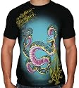 CHRISTIAN AUDIGIER Ed Hardy Mens Tattoo Inspired Snake Logo T-Shirt Tee Black