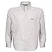 White and Peach Men's Button Down Check Shirt
