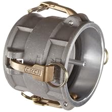 Dixon 400-DDVR-AL Aluminum Cam and Groove Hose Fitting, Vapor Recovery Coupler with Probe, 4" Socket