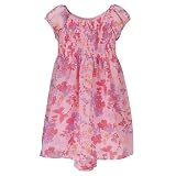 Infant Girls' Cherokee Smocked Chiffon Dress - Fun Pink Print
