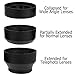 Fotodiox 3-Section Rubber Lens Hood, Sun Shade, 55mm