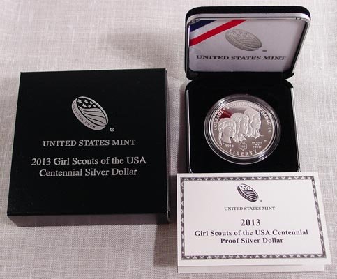 2013 Girl Scouts Centennial Commemorative Proof Silver Dollar GREAT GIFT (G10)-image