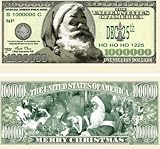 Set of 10 Bills- Santa"BUCKS" Claus Novelty Million Dollar Bills