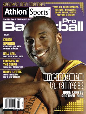Kobe Bryant unsigned 2008-09 Los Angeles Lakers Preseason Basketball Magazine
