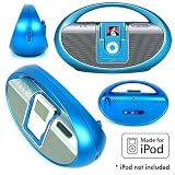  : Digital Clock Radio with iPod Docking Station - Blue