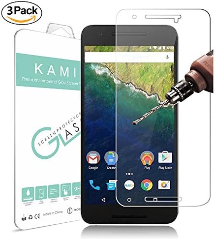 Nexus 6P Screen Protector, GreenElec [3D Touch Compatible - Tempered Glass], Round Edge [0.3mm] Ultra-clear Maximum Screen Protection from Bumps, Drops, Scrapes, and Marks (3 Pack)