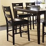 Ice Counter Height Ladder Back Dining Chair in Multi-Step Dark Rich Cherry  ....