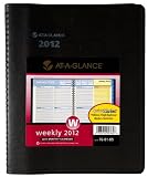 AT-A-GLANCE QuickNotes Recycled Weekly/Monthly Appointment Book, 8 x 10 Inches, Black, 2012 (76-01-05)