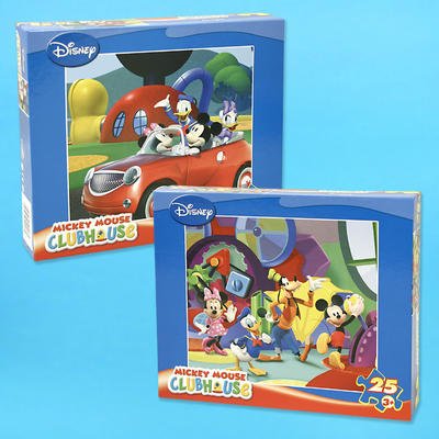 51lNSKY92gL Set of 2 Disney Mickey Mouse Clubhouse 25pc Puzzle   Super Cheers! & Silly Switch