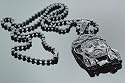 Black Stainless Steel Jesus Pendant with Chain