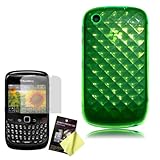 Cbus Wireless Green 3D Diamond Flex-Gel Soft Case / Skin / Cover & LCD Scre ....