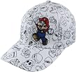 Nintendo Allover Mario Print Men White Cap